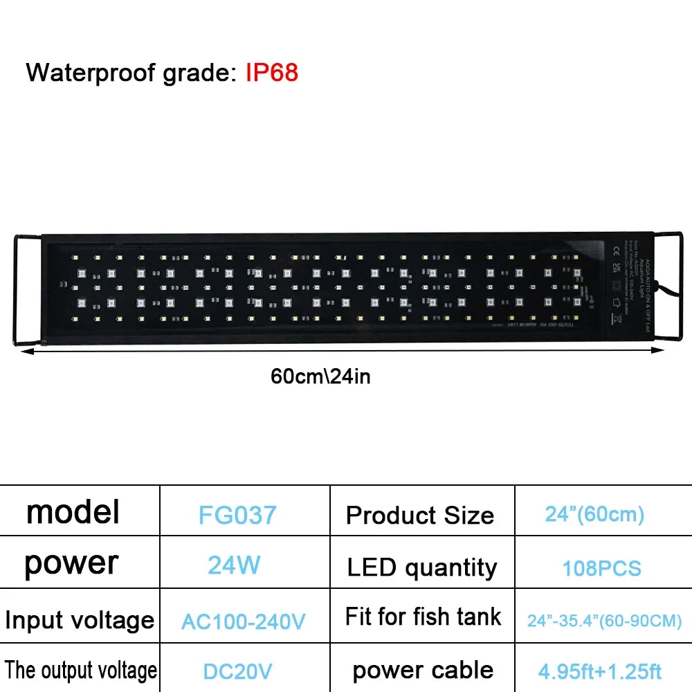 30-60cm 24/7 Full Spectrum Lighting LED