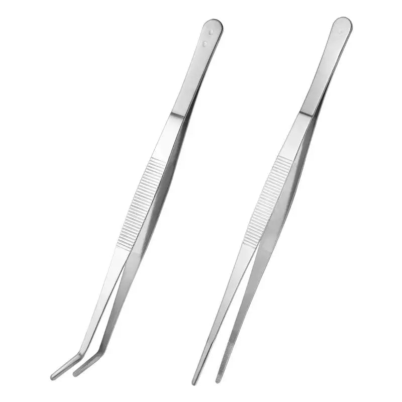 2PCS Bent Tip Tweezers