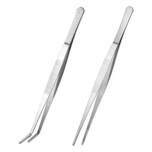 2PCS Bent Tip Tweezers