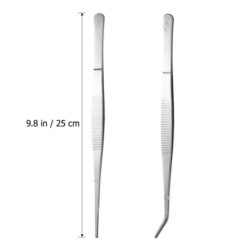 2PCS Bent Tip Tweezers