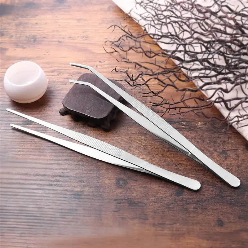 2PCS Bent Tip Tweezers