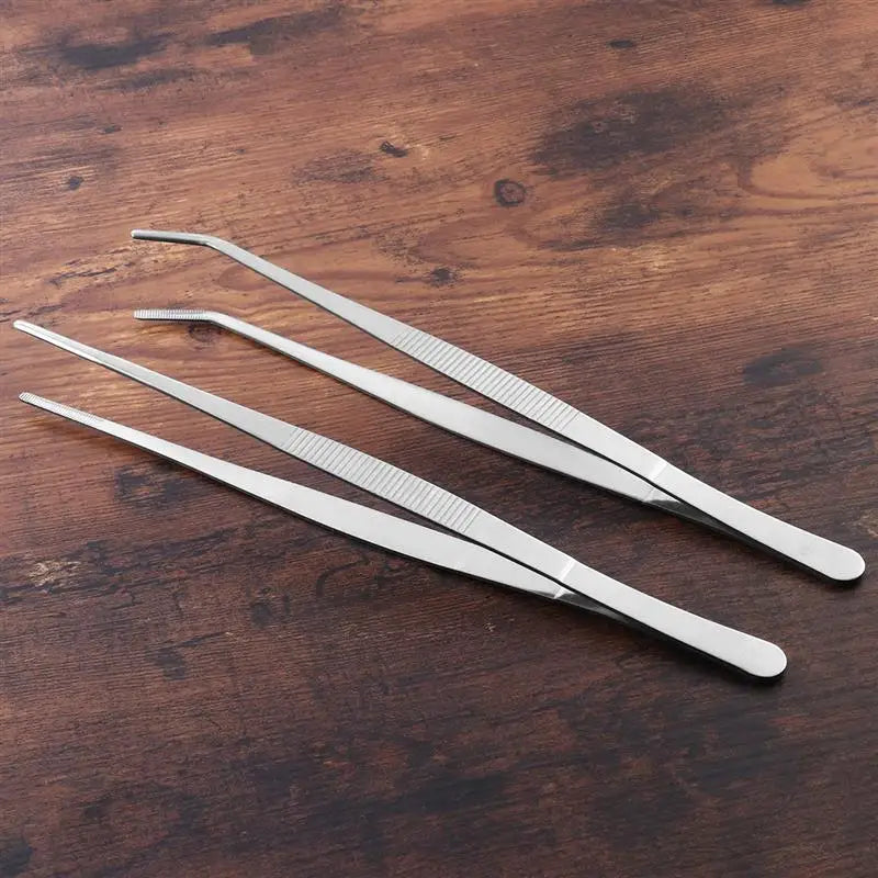 2PCS Bent Tip Tweezers