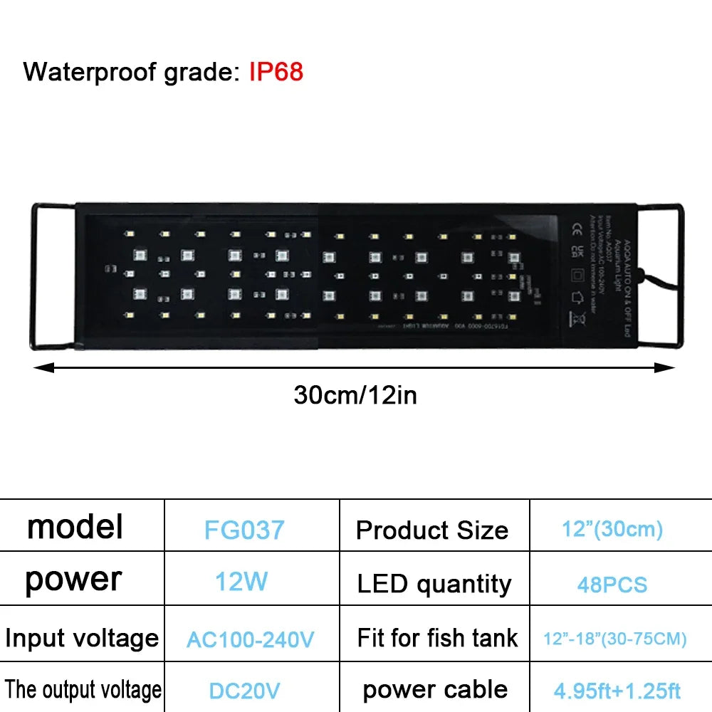 30-60cm 24/7 Full Spectrum Lighting LED