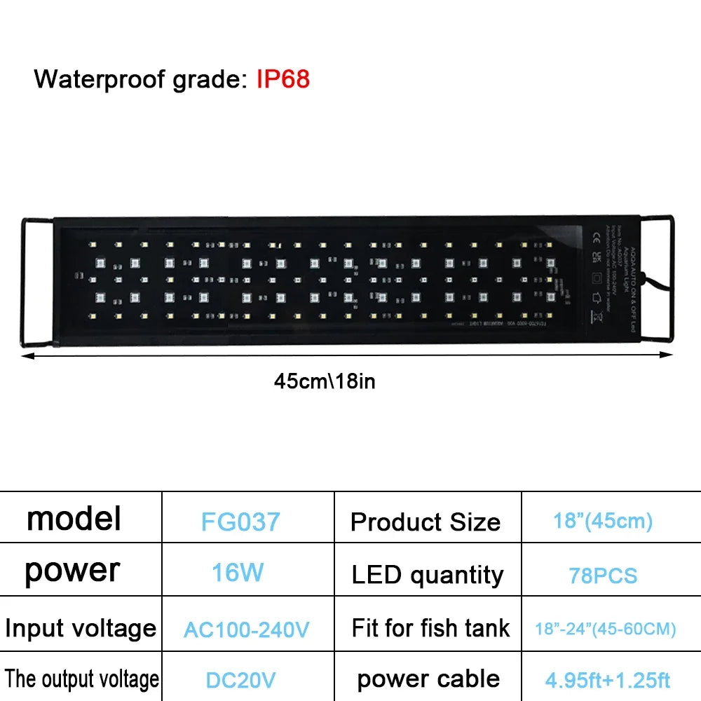 30-60cm 24/7 Full Spectrum Lighting LED